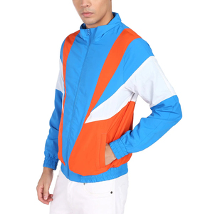 Vestes coupe-vent respirantes en polyester 100% de qualité supérieure, vente en gros, vestes imperméables à blocs de couleur pour hommes - Product Image 3