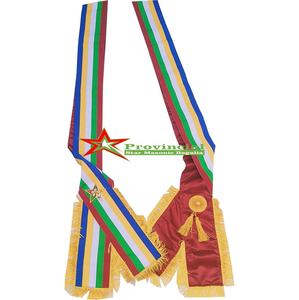 Écharpe de l'Ordre maçonnique de l'Étoile de l'Orient, fabriquée à la main, écologique, style professionnel, logo personnalisé, couleurs personnalisées, motifs personnalisés, Étoile provinciale - Product Image 1