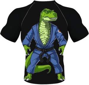RashGuard personnalisé imprimé par sublimation Mma Rushguard Bjj OEM Mma Rashguard pour hommes Rashguard à manches courtes - Product Image 5