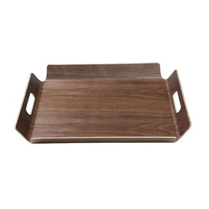 Elegante bandeja de servicio de madera rectangular de suministro directo de fábrica clásica con asa de alta calidad a un precio asequible - Product Image 3