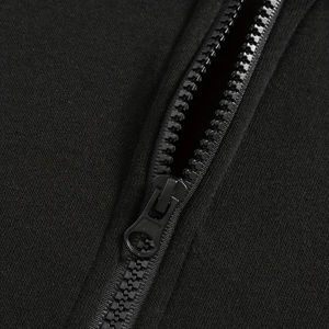 Sudadera con capucha y media cremallera para hombre y mujer al por mayor, forro en contraste con detalles en negro/rosa, cordón ajustable sin bolsillo - Product Image 4