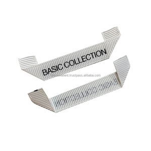 Etiquetas de etiqueta de tela con logotipo personalizado OEM para ropa etiqueta tejida de cuello trasero de camiseta ecológica para ropa - Product Image 1