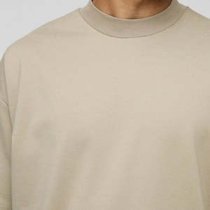 BlanqWear <b>Mens</b> O-Neck Short Sleeve <b>Fleece</b> Formal T-<b>Shirt</b> Loose Fit Premium 100% Cotton 280g Anti-Bacterial Quick Dry - Product Image 4