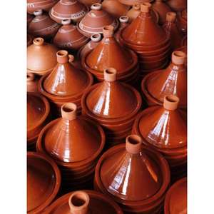 Tajine marocain authentique fait main en céramique, pot de cuisson traditionnel pour four et cuisinière, résistant à la chaleur, écologique pour cuisines - Product Image 1