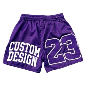 Pantalones Cortos de Malla Personalizados para Hombre con Forro de Diseño de Logotipo a Color, Estampado Completo por Sublimación para Verano - Product Image 1