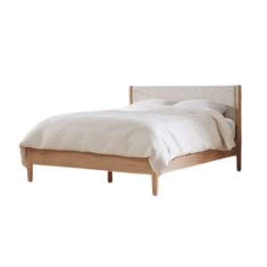 Juego de cama tamaño king simple y moderno para muebles de dormitorio supercómodo con marco de madera natural, Exportación a América - Product Image 1