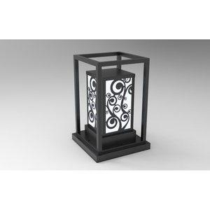 DNT.004.05 Lampe solaire de jardin premium 30W LED avec lumière blanc chaud, corps en fer et aluminium, indice de protection IP65 pour hôtels et aménagements paysagers - Product Image 3