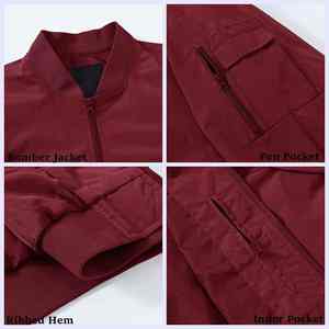 2025 Latest Design Slim Fit <b>Men's</b> Trendy High Street Style Bomber Jacket Canvas Stand Collar Front Thin <b>Summer</b> <b>Coat</b> Reversible - Product Image 4