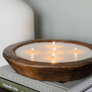 Bol à pâte en bois de forme personnalisée décoration de bougie de ferme bol en bois pour bougies bol de luxe en cire de soja pour la foudre - Product Image 2