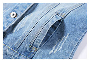 Chaqueta vaquera de temporada de invierno de estilo informal con patrón sólido personalizado para mujer, abrigos con logotipo frontal, procesamiento terminado - Product Image 5