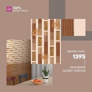 Azulejos de pared con aspecto de mármol multicolor Cosmos Digital 300x450mm Cerámica Superficie brillante 6 Azulejos por caja Exportador global de India - Product Image 6