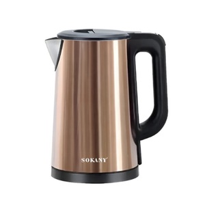 For Electric <b>Kettle</b> Gold Cordless Design Outdoor Use 1500W 2.5L Automatic Shut-off <b>Temperature</b> <b>Control</b> Double Stainless Steel - Product Image 1