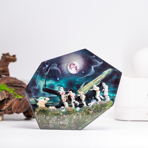 Resina de lámpara, lámpara epoxi, resina personalizada de lámpara, lámpara de resina epoxi, lámpara púrpura, madera de luz nocturna, madera de lámpara de mesa, regalo de Halloween - Product Image 5