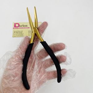 Alicates planos de agarre de goma de acero inoxidable para removedor de extensiones de cabello Queratina Unión Abrazadera para el cabello Trituradora de bonos Herramientas para extensiones de cabello - Product Image 1