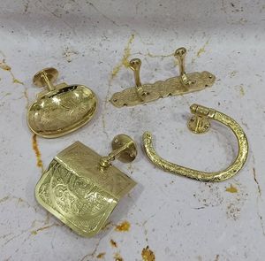 Juego de Baño de Latón, Accesorios Decorativos de Almacenamiento, Añaden Calidez y Orden a los Baños - Product Image 6