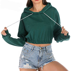 Top tendance du fabricant Mode élégante de haute qualité femmes surdimensionné Crop Top meilleure qualité polaire Logo grande taille en gros - Product Image 2