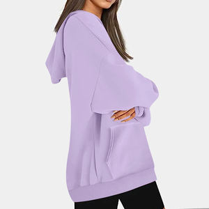 Sweat à capuche oversize à manches longues de haute qualité pour femmes, logo personnalisable, style décontracté, sweat à capuche tendance - Product Image 3