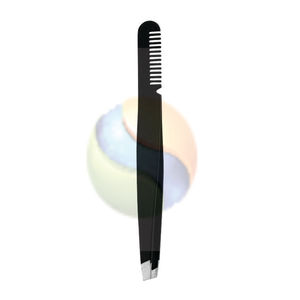 Pince à épiler en acier inoxydable de haute qualité, personnalisée, à pointe inclinée, outils de maquillage - Product Image 5