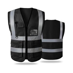 Chaleco de seguridad de poliéster de alta visibilidad y tira de chaqueta reflectante para seguridad personal y trabajo de construcción - Product Image 3