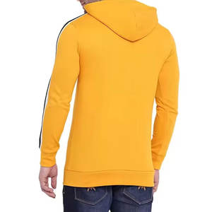 Sudadera con capucha de lana merino para hombre ligera personalizada Otoño Invierno manga larga capucha amarilla nuevo diseño Terry Material ODM suministro - Product Image 2