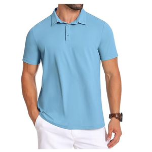 Polo de Alta Calidad para Hombre, Transpirable, de Spandex, Jersey de Seda, Tejido de Punto, Bordado, Colorido, Corto, Talla XL, Estampado - Product Image 4