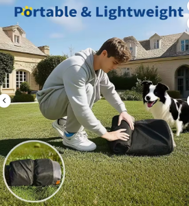 Lit gonflable d'extérieur pour chiens et chats de petite taille, imperméable, solide, été, fond antidérapant, vert, 36x27 pouces, housse amovible - Product Image 5