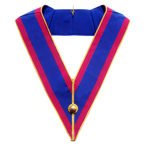 Collar de Regalia masónico con recorte dorado en los bordes Collar de desvestir provincial Ropa masónica - Product Image 1