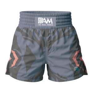 กางเกงขาสั้น mma ของผู้ชายมีการแยกขากว้างชุดต่อสู้พิมพ์ลายดอกไม้ออกแบบได้ตามต้องการสำหรับการฝึกซ้อมคิกบ็อกซิ่งที่มีการตกแต่งจีบ - Product Image 1