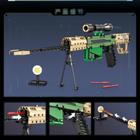 Juguetes de armas de fuego para niños, juego de disparos, armas de caza, pistola de francotirador, armas realistas, juego de bloques de construcción de escopeta