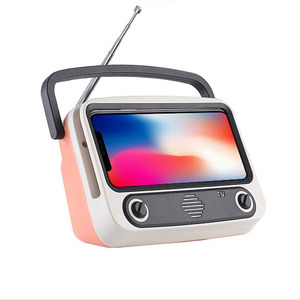 Portatile porta telefono TV altoparlante Radio con suono Stereo, FM, Bluetooth, schermo di visualizzazione per cellulare universale - Product Image 2