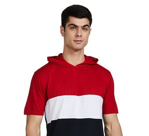 T-shirt à capuche en jersey respirant et écologique pour homme, en coton et polyester, pour le sport, le fitness et la salle de sport - Product Image 2