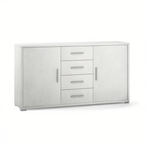 Buffet DOUBLE Db879 en oxyde blanc (155 cm) – Unité de rangement élégante avec étagères pour Sarmog - Product Image 2