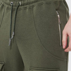 Pantalon de survêtement en polaire lourde décontractée pour hommes Streetwear délavé Jogger Jambe évasée empilée Pantalon de survêtement évasé personnalisable Blancs - Product Image 5