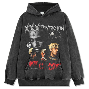 Sudaderas Extra Grandes de Estilo Vintage con MOQ Bajo, Sudadera con Capucha para Parejas, Sudadera Térmica con Lavado Ácido Vintage para Hombre - Product Image 1