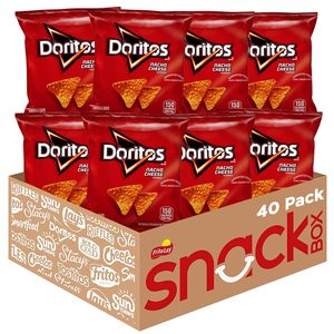 Chips de Tortilla con Sabor a Doritos, Queso Nacho, 1 Onza (Paquete de 40) - Product Image 1