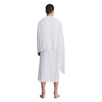 Nouvelles serviettes d'Ihram de haute qualité 100% coton, ensemble de 2 pièces pour hommes adultes, Hajj Umrah, respirantes et légères