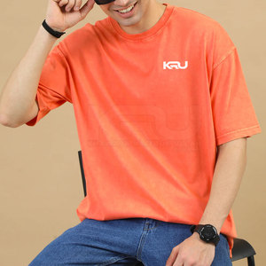 เสื้อยืดผู้ชายผ้าฝ้ายถักคุณภาพพรีเมียม ล้างสีแบบแอซิด ใส่สบาย ระบายอากาศดี เป็นมิตรกับสิ่งแวดล้อม แห้งเร็ว แฟชั่นสตรีท - Product Image 4