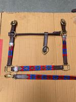 Bride en cuir équestre de haute qualité argentine faite à la main durable en relief Logo Polo Horse Halter/Gaucho Style polyvalent