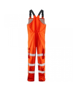 Custom High Visibility Cotton Blend Safety <b>Bibs</b> Brace Dust-proof Anti-Static Workwear Overalls Durable Zipper Front Back Pockets - Product Image 2