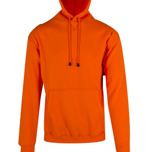 Sweat à capuche orange unisexe en molleton de coton premium, sweat-shirt à capuche uni, chaud pour l'hiver, décontracté, streetwear, vente en gros en vrac - Product Image 3