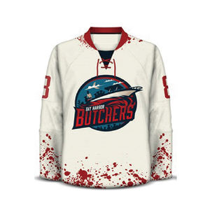 Ensemble de maillots de hockey sur glace personnalisés pour hommes adultes 100% polyester séchage rapide respirant antibactérien nom d'équipe personnalisé logo Position - Product Image 1