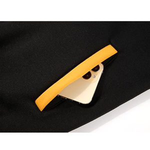 Tissu léger écologique Design unique pour hommes Color Block manches longues avec poche couleur unie pull à capuche à capuche - Product Image 6