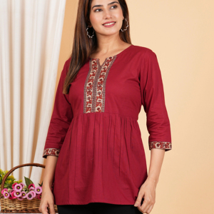 Yash Gallery เสื้อคอกลมแขนสั้นผ้าฝ้ายสำหรับผู้หญิง, เสื้อทรงพอดีตัวยาวถึงข้อเท้าลายดอกไม้เป็นมิตรต่อสิ่งแวดล้อมชุดเดียวลำลอง - Product Image 1