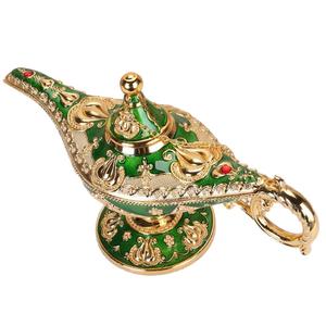 Lampada Vintage Aladdin Magic Genie Per Casa, Feste, Matrimoni, Decorazione E Regalo, Classica Lampada Araba In Lega Di Zinco (oro E Rosso