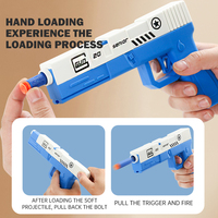 Pistolet à balles souples en plastique Pistolets Jeu de tir électronique Air Blaster Pistolet à fléchettes en mousse à balles souples