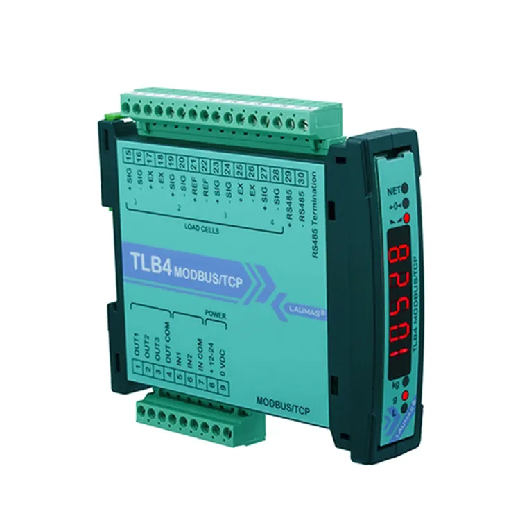 أجهزة إرسال أوزان TLB MODBUS/TCP, جهاز إرسال وزن يعمل على نطاق واسع من النوع LED الأحمر فائق الجودة 24 بت (16000000 نقطة)-4.8 كيلو هرتز محول A/D