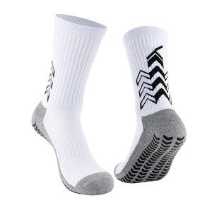 Hot Nhà cung cấp tùy chỉnh 100% cotton bền thoáng khí đàn hồi thể thao Jacquard tùy chỉnh thực hiện Logo không trượt Grip Phi Hành đoàn thể thao vớ - Product Image 2