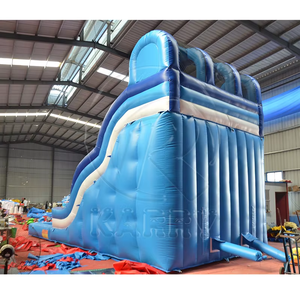 สไลเดอร์น้ำเป่าลมเชิงพาณิชย์แบบสองเลน ทำจาก PVC สำหรับสวนสนุก - Product Image 2
