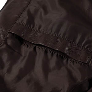 แจ็กเก็ตลำลองสำหรับผู้ชาย, แจ็กเก็ตหนังคอปกตั้งมีกระเป๋าหลายกระเป๋าสำหรับนักขี่มอเตอร์ไซด์ดีไซน์วินเทจ - Product Image 3