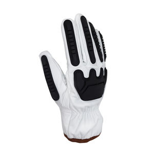 Gants de travail industriels robustes pour l'industrie pétrolière et gazière avec protection anti-vibrations TPR, en cuir synthétique, pour la sécurité des mains - Product Image 6